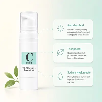 Sınır Ötesi TK Stok Amz Yeni Trend Vitamin C Nemlendirici Serum Günlük Cilt Bakımı Hafif ve Hızlı Emilim