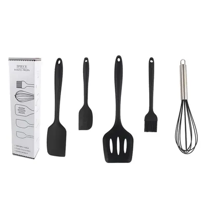 Silicone spatula scraper brush egg beater silicone kitchen utensils 5-piece kitchen utensils set kitchen cooking tools