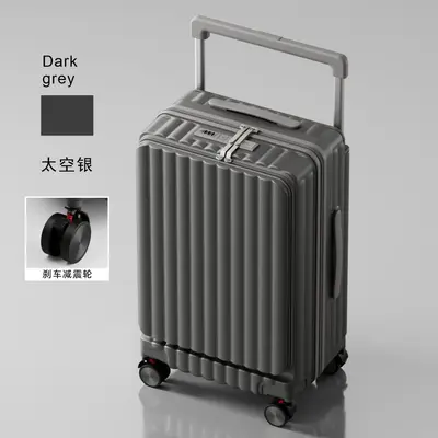 Carry-On Suitcase with Wide Trolley, Silent Wheels and Combination Lock - 7