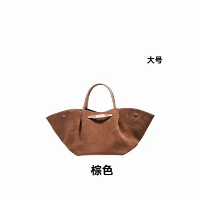 Demellier Flügeltasche, echtes Leder, große Tote-Tasche - 8