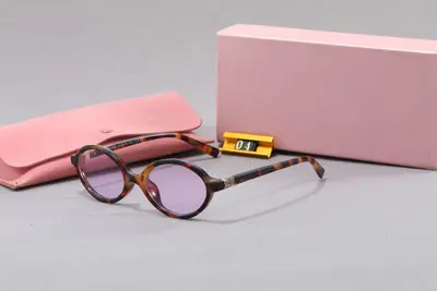 MIU Small Oval Sunglasses for Women, Thin Temples - 11