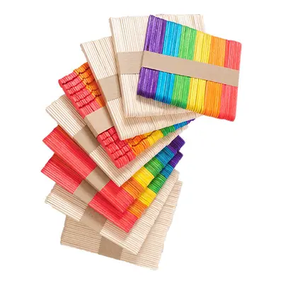 Bunte Holz-Eisstiele, DIY-Bastelmaterial - 4
