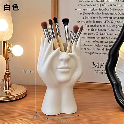 Multifunktionaler Kunstform-Aufbewahrungsbehälter für Körperkunst, Schreibtisch-Makeup-Pinselhalter, Bürotisch-Aufbewahrungseimer, Stifthalter - 7
