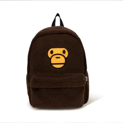 Plush Monkey Design Student Backpack, Large Capacity - 3