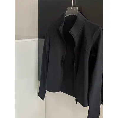 瑜伽服外套女户外运动防风保暖长袖双面拉毛健身上衣瑜伽服女秋冬