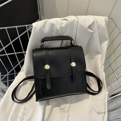Women's preppy style backpack, daily use, compact - 7