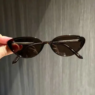 Retro cat-eye polarized sunglasses, UV protection, prescription-compatible - 8