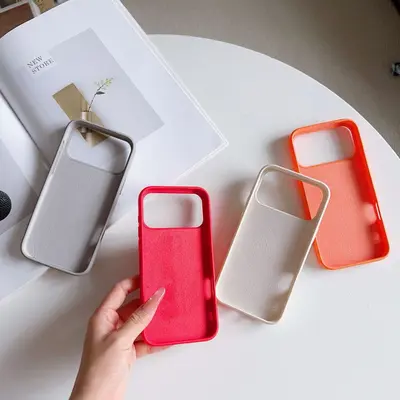 Macaron color liquid silicone iPhone 17 Pro Max case minimalist