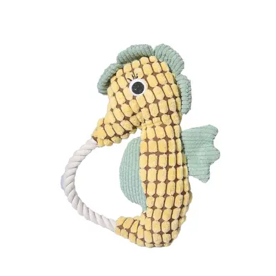 Squeaky Pineapple Plush Dog Toy, Tear-Resistant Chew Toy, Interactive - 6