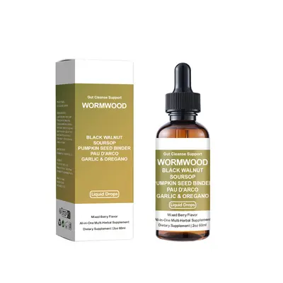 跨境 艾草drops补充滴剂 温和舒缓液体纤维补充混合口味滴剂60ml