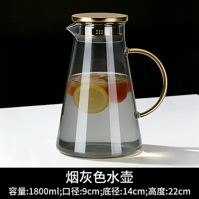 Heat-Resistant Glass Water Jug and Cup Set with Cold Brew Gift Box - 11