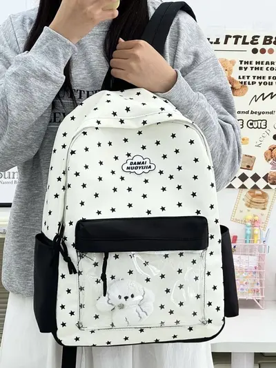 Süßer leichter Schulrucksack im japanischen Stil, großes Fassungsvermögen - 12