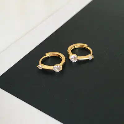 925 silver zirconia earrings, no need to remove while sleeping