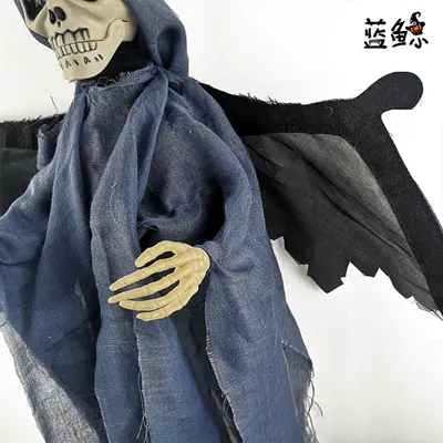 Halloween Sound-Activated Flying Ghost Skeleton Decoration