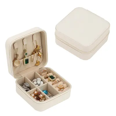 Tragbare Schmuckschatulle über Grenzen hinweg, Mini-Schmuckspeicherbox, kompakte Reise-Schmuck-Verpackungsbox für Ringe - 7