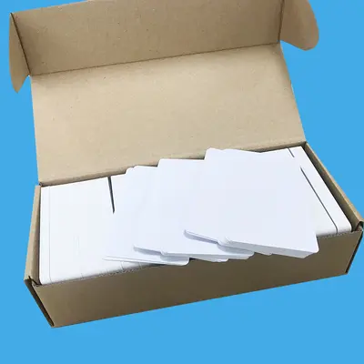 Bedruckbare PVC-Leerkarte, Weiße Ausweiskarte mit Doppelloch