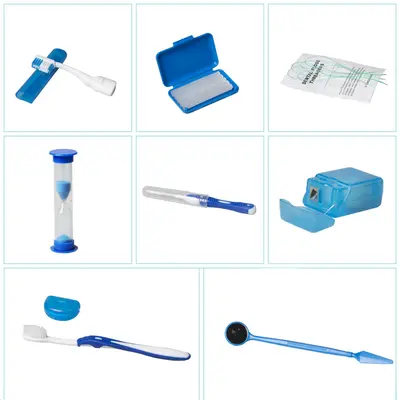 Zahnspangen-Mundhygiene-Set, 8-teilig - 4