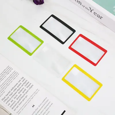 Portable Handheld Magnifier, Full-Page Magnification, Card Style