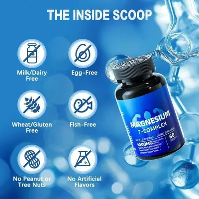 Magnesium Capsules, Nutritional Supplement for Energy and Reducing Body Fatigue - 5