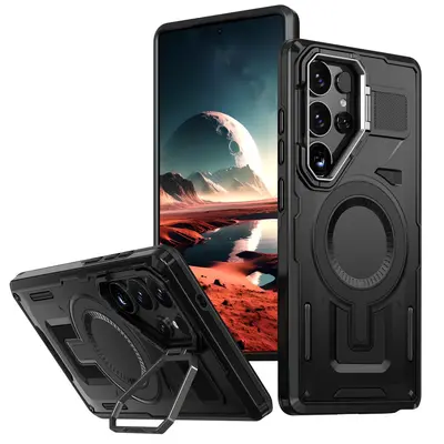 Magnetic Stand Shockproof Protective Case for Samsung S25 Ultra