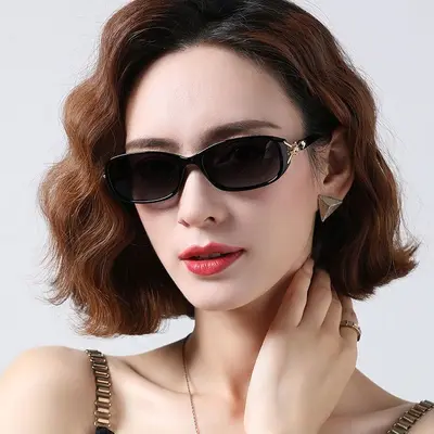 Damen-Sonnenbrille mit kleinem Rahmen und Fuchskopf-Design, UV-Schutz