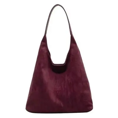 Women's Suede Tote Bag, Large Capacity, 2026 Autumn Winter Model - 11