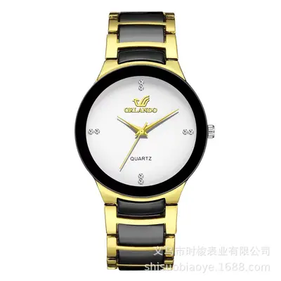 Women's tungsten steel watch with diamond steel strap, quartz - 8