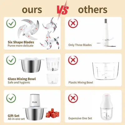 Meat grinder, 2L capacity, USB cable, fully automatic - 5