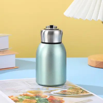 304 Stainless Steel Vacuum Pocket Cup, All-Steel Lid, Portable with Carry Ring - 10