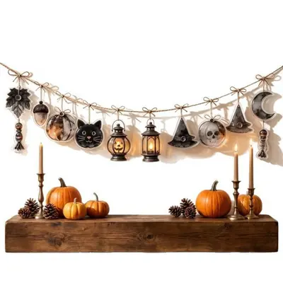 Halloween Hanging Garland Acrylic Banner