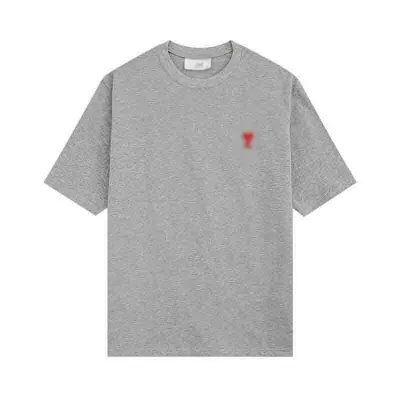 Locker geschnittenes T-Shirt aus reiner Baumwolle mit Pfirsich-Herz-Stickerei