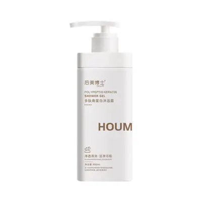 Houmei Peptide Keratin Shampoo, Smoothing Conditioner and Body Wash Set - 6