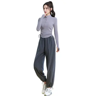 瑜伽服外套女半拉链专业晨跑瑜伽服显瘦速干普拉提训练健身服套装