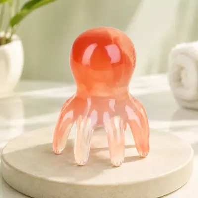 Kraken-Massage-Kamm, Kraken-Meridian-Kamm, Kopfhaut-Massage-Gerät, Kopf-Akupunkturpunkt-Therapie, Meridian-Kamm, Gua-Sha-Massage.