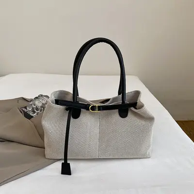 Women's Underarm Large Bag 2025, Korean Retro Style, Fabric Single-Shoulder - 7