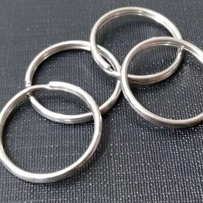 Üretici toptan metal düz anahtarlık çift katmanlı düz anahtarlık paslanmaz çelik araba anahtarlık aksesuarları - 7