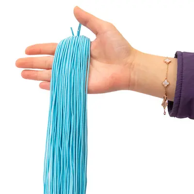 Yüksek Esneklikli Yuvarlak Elastik İp 2mm-4mm Renkli Saç Bağı Malzemesi - 13