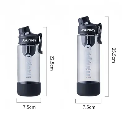 Fuking einfache Sport-Trinkflasche Auto-Trinkbecher Fitness-Becher bruchsicher auslaufsicher mit Teefilter tragbar Kunststoffbecher für Studenten - 6