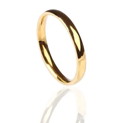 Cross-border popular accessories 2 3 4 6 8MM titanium steel plain ring shiny ring stainless steel inner and outer curved ring - 9