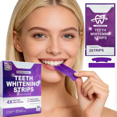 Professional teeth whitening strips V34 purple