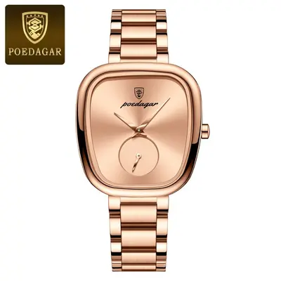 Luxury women's quartz wristwatch, waterproof, casual style