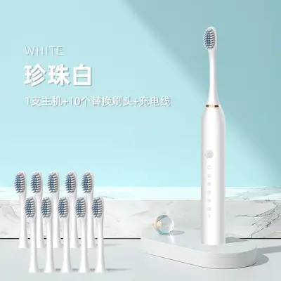 Smart Rechargeable Sonic Electric Toothbrush with Soft Bristles for Adults - 6