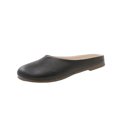 Plus Size Closed-Toe Mule Slippers for Women, Flat Sole - 9