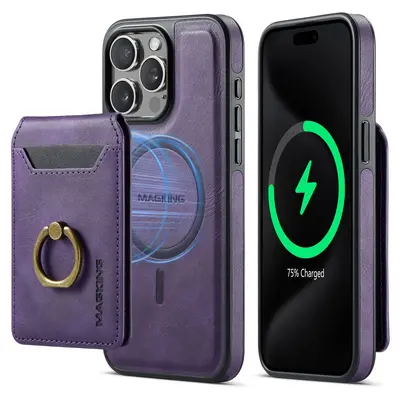 iPhone 17 Leather Phone Case with Wireless Charging - 11