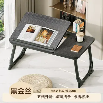 Bed table, nightstand, foldable removable laptop desk, children's study desk, home bedroom dorm simple charging table - 10