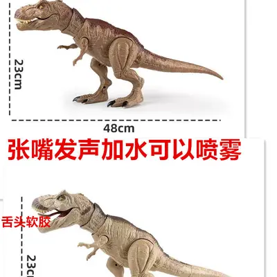Simulation Dinosaur Toy, Tyrannosaurus Rex and Spinosaurus Model with Movable Joints and S