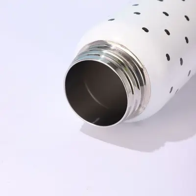 Thermobecher aus 316er Edelstahl mit Doppeltrinkdeckel und Strohhalm, tragbare Sportflasch - 3
