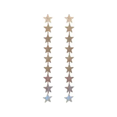 Silbernadel Silberfarbe minimalistischer Quastenohrhänger moderner schwerer Metallstil Ohrhänger Nischendesign einfaches Design Ohrhänger