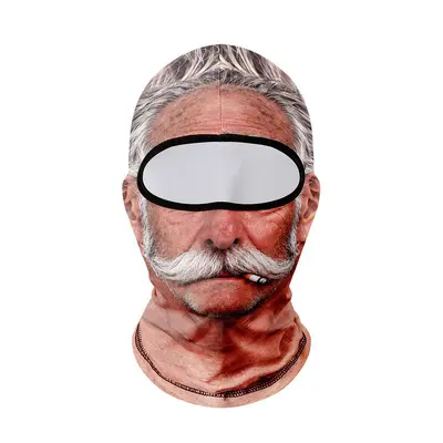 Funny Old Man Face Mask, Motorcycle Helmet Liner, Sun Protection - 9