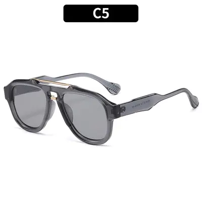 Double-Bridge Aviator Sunglasses, Unisex, UV Protection - 10